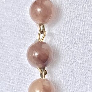 Vintage Marbled Necklace Tan/Brown